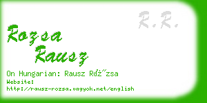 rozsa rausz business card